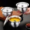 Stainless Steel Steamed Egg Bowl Ramen Rice Fruit Salad Stew Bowls With Lids Soup Cup Food Container Kitchen Tableware Supplies