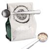 Lingă de cafea multifuncțională din oțel inoxidabil cu clemă și lingură de măsurare pentru cafea, ceai, lapte praf și condimente