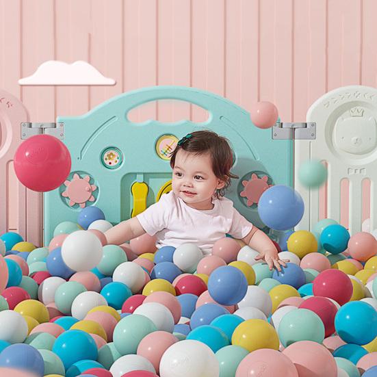 100 Buc/Set 7CM Colorat Minge cu Gropi PE Îngroșat Rezistent la Strivire BPA Ftalat