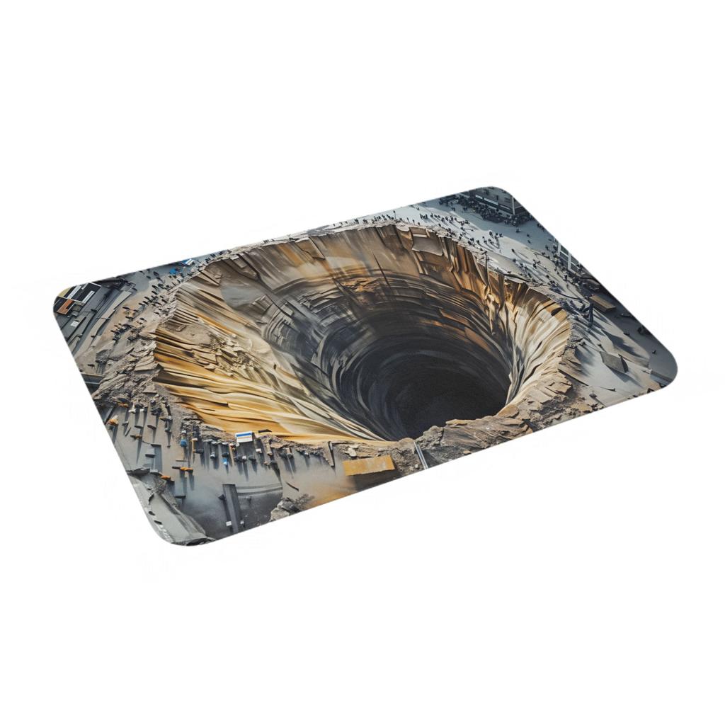 Realistic 3D Deep Trap Fun Front Floor Door Entrance Mats Indoor  Kitchen Bathroom Doormat Toilet Carpet Rug