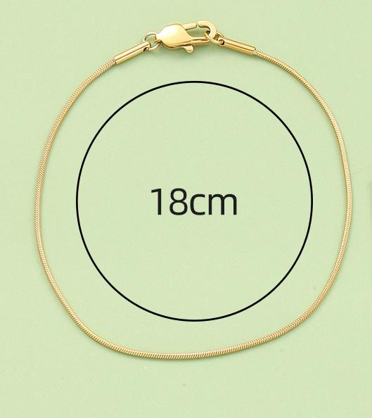 CARLIDANA Friendship 18K Gold Plated Stainless Steel Jewelry Gold Skinny Chain Bracelet Double Layer Bracelets Birthday Gift