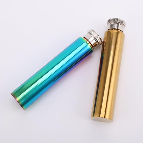 Stainless Steel Hip Flask Portable Polished Tube Liquor Bottle for Outdoor Leak-Proof Pocket Size Wine Accessory for Whiskey Vodka Spirits