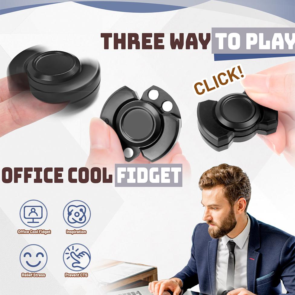 Fun 3-In-1 Game Edc Fidget Toy Personalized Skeleton Ghost Fidget Spinner Alloy Fidget Slider Stress Release Toy Adhd Toys