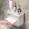Toilet Non Perforated Tissue Box Household Adhesive Paper Box Living Room Wall Mounted Tissue Box