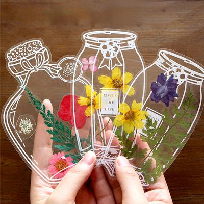 20/30 pièces En Verre Transparent En Forme De Bouteille Fleur Feuille Signet Faisant La Couverture BRICOLAGE À La Main En Plastique Scellé Plante Spécimen Accessoires