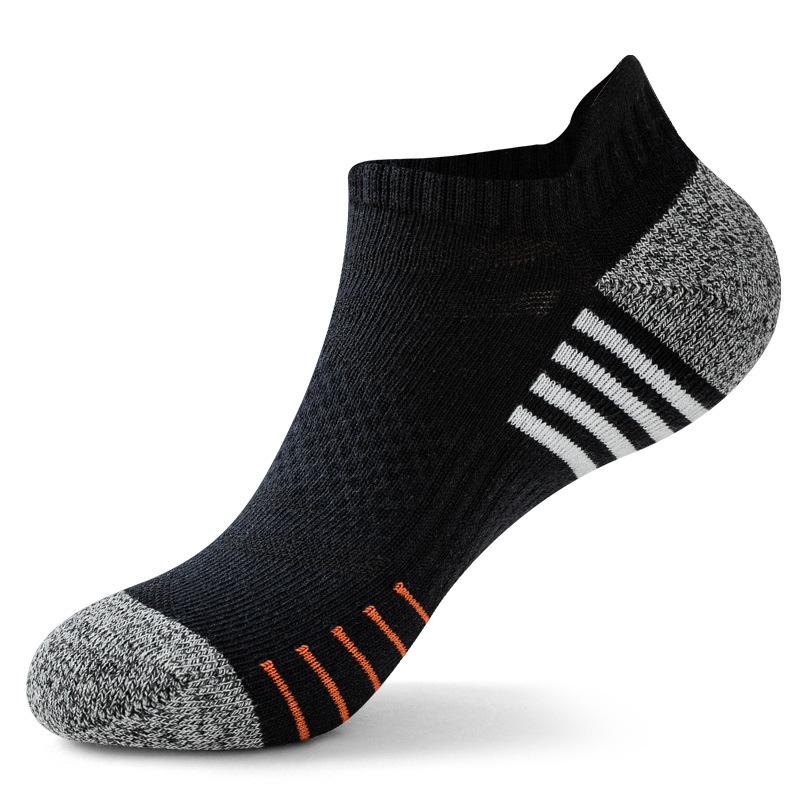 

Спортивные компрессионные носки для бега с амортизацией для мужчин и женщин, низкие спортивные носки до щиколотки с поддержкой свода стопы US 6-12 EU39-44 чёрный