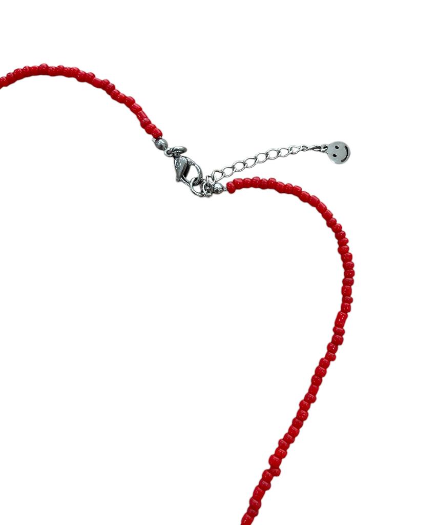Sk8Er Rock Strawberry Beads Necklace ((Red))