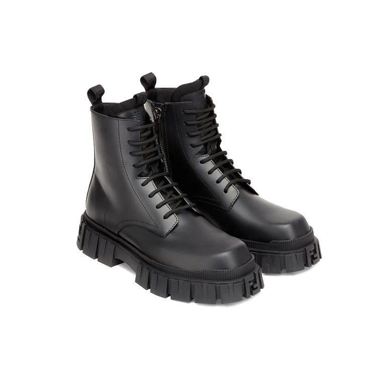 FENDI Force PU Combat Boots Men's Black 7U1447AD74F0ABB