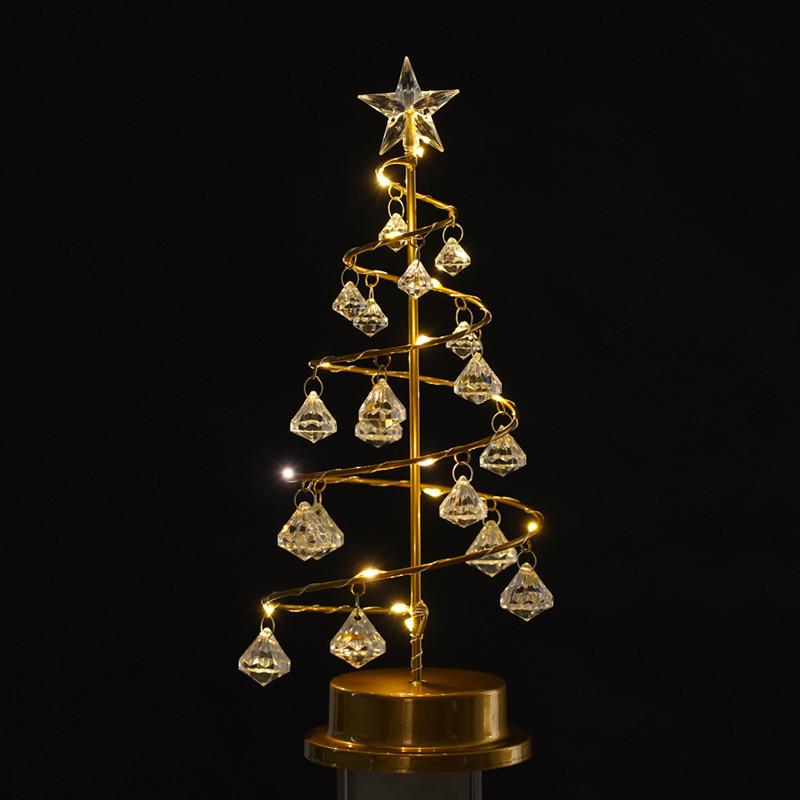 Iron Art Crystal Tree Night Lamp: Romantic Atmosphere Decor, Ideal for Christmas & Birthday Gifts