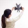 New 26cm Kawaii Hanging Bat Plush Toy Grey Broox Stuffed Animal Doll Cartoon Soft Bat Plushies Home Decor Birthday Gifts Girl