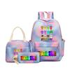 Rhythm Box Music Game Heat Transfer Backpack Sprunki Primary and Secondary School Students Children's Cute Schoolbag Three-piece Set