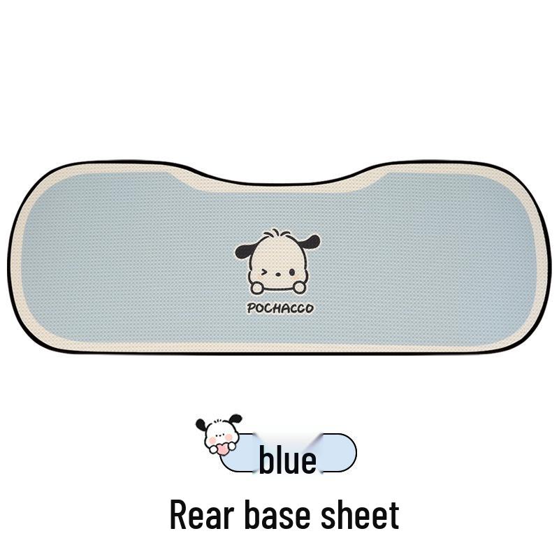 Pacha Dog Universal Ice Silk Car Seat Cushion & Cover - Cute Cartoon Design for All Seasons.