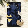 1pc, Blue Ocean Style Large Soft Beach Towel with Turtle Totem Print, Microfiber Bath Towel, Quick-Drying and Super Absorbent