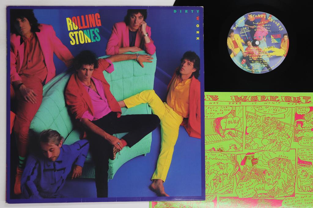 LP Record ROLLING STONES - Dirty Work 28AP3150 ROLLING STONES 1986 Japan Rock Used