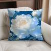 Double-Sided Detachable Cover Wealthy Peony Flower Pillow Living Room Sofa Car Bed Head Square Throw Pillow Case Chinese Style