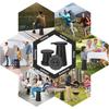 Collapsible Stool Portable Folding Expandable Stool with Carrying Straps Home Space Saving Furniture Stools for Camping Fishing