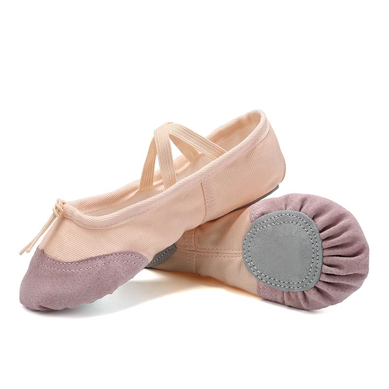 Girls Ballet Dance Shoes Adult Soft Canvas Dance Shoes Women Ballerina Practice Shoes