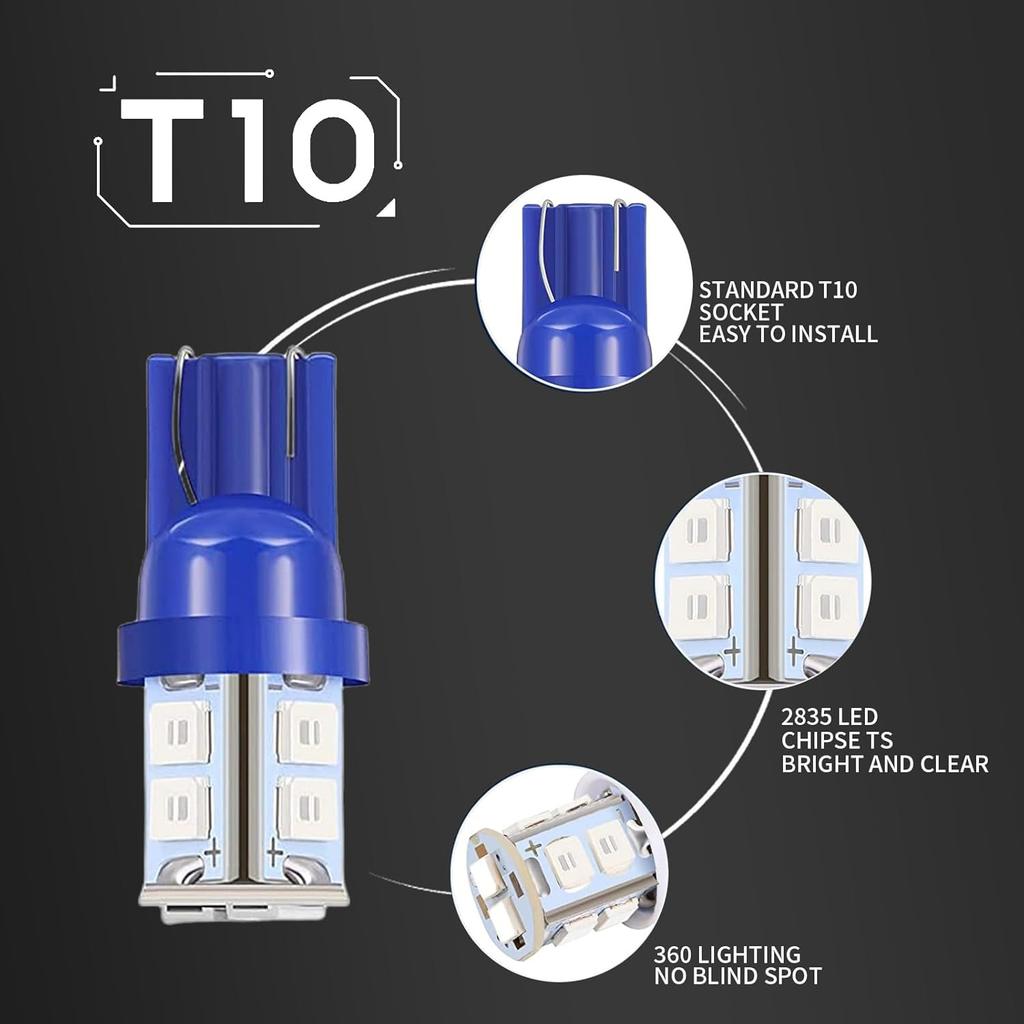 Pack-24 Car LED Bulb Kit Set, T10 31 mm 42 mm Interior Car Lights Bulbs Dome Light, Festoon Bulbs LED Replacement Bulbs for Car Dome Map Door