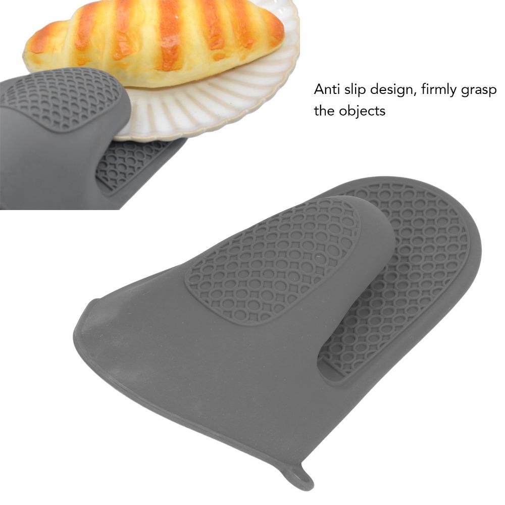 2 PCS Silicone Oven Gloves Thickened Design Cooking Pinch Mitts Silicone Oven Mitts  Baking BBQ