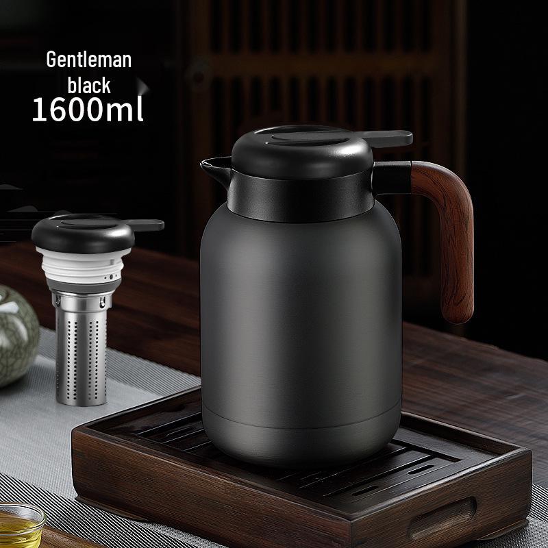 Chen Pi Pu'er Tea Kettle: 316 Stainless Steel with Temperature Display, Engraved Mug & Tea Pot, Heat-Preserving Chamber for Home Use