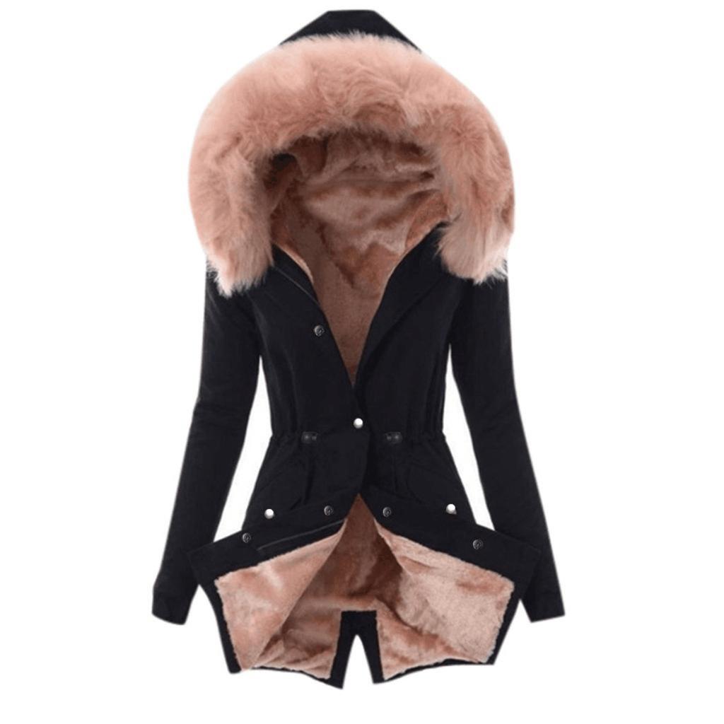 2025 New Women's Winter Cotton Coat Hooded Slim Warm Zip Jacket Fashion Outerwear for Women