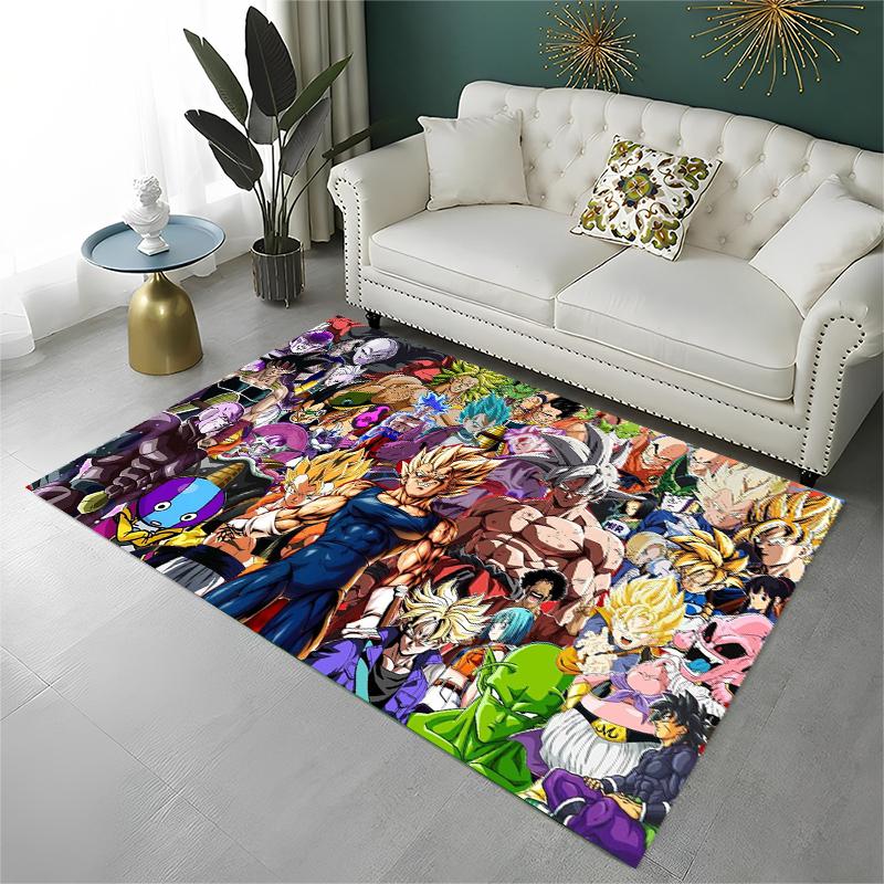 Cartoon D-Dragon Ball Anime Game Carpet Rug for Playroom Bedroom Living Room Sofa Home Decor,kid Area Rug Non-slip Floor Mat