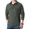 Men's Quick-Dry Military Tactical Outdoor Shirt, Long-Sleeve, Elastic, Breathable, Multi-Pocket Workwear for Spring & Autumn