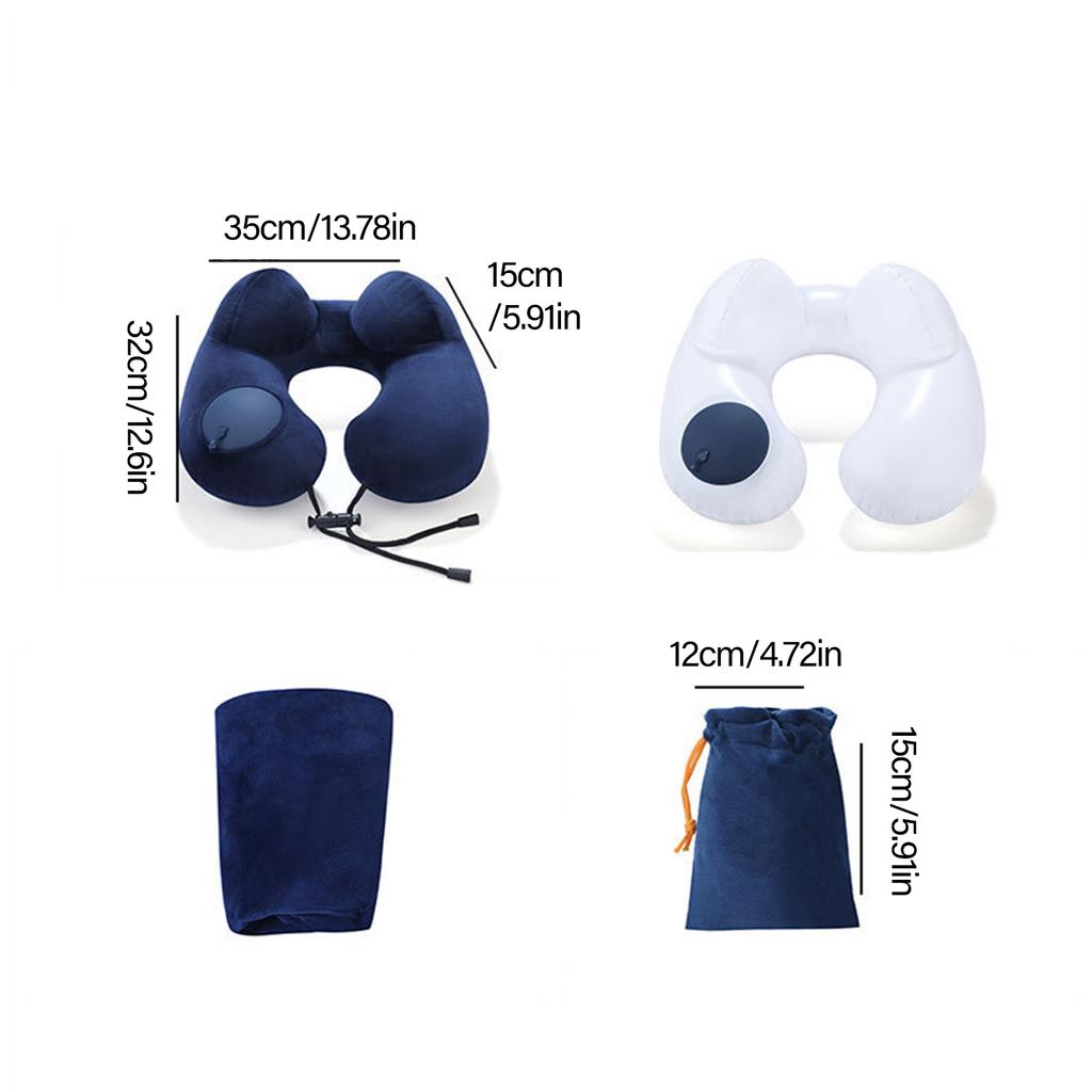 Small Shape Headrest Cushions Inflatable Aircraft Pillow, Neck Travel Pillow Head and Neck Support Pillow in Flight