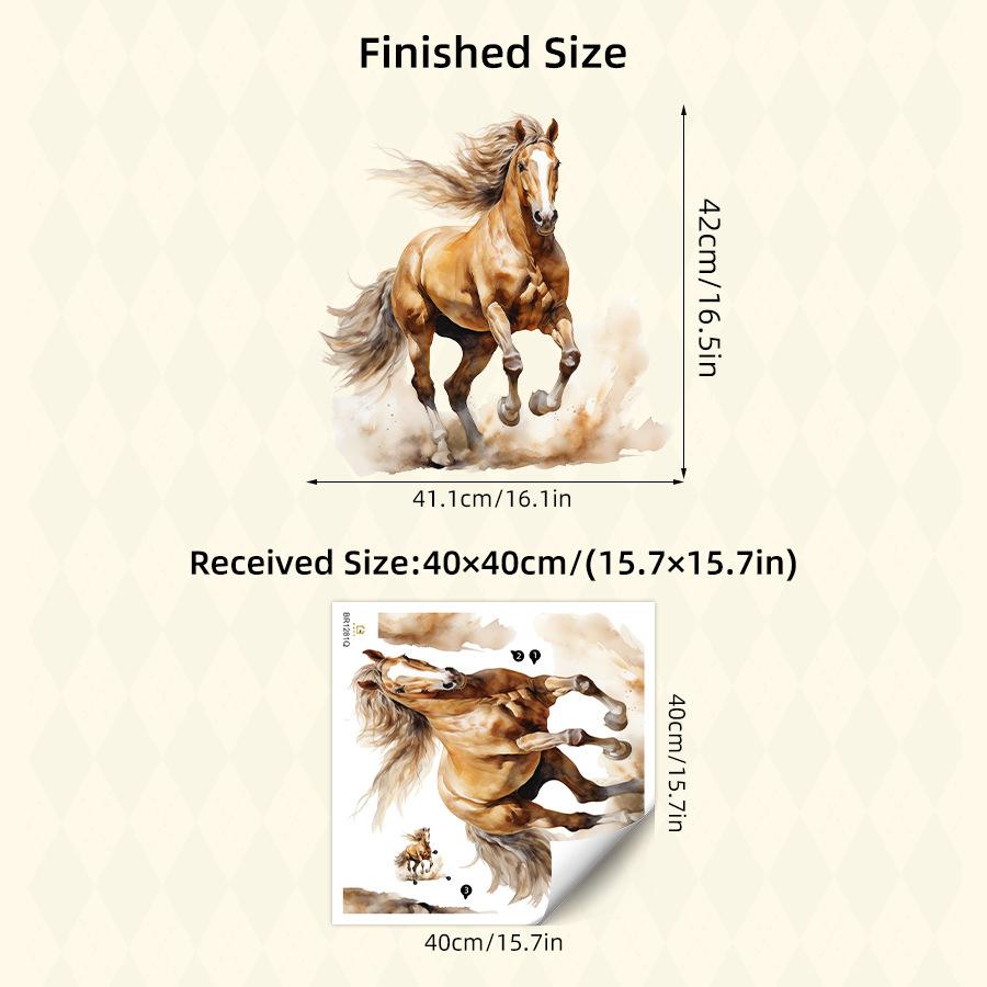 «Успех» Настенные наклейки «Скачущая лошадь», Съемный самоклеящийся декор для кабинета, офиса, гостиной 40x40CM разноцветный