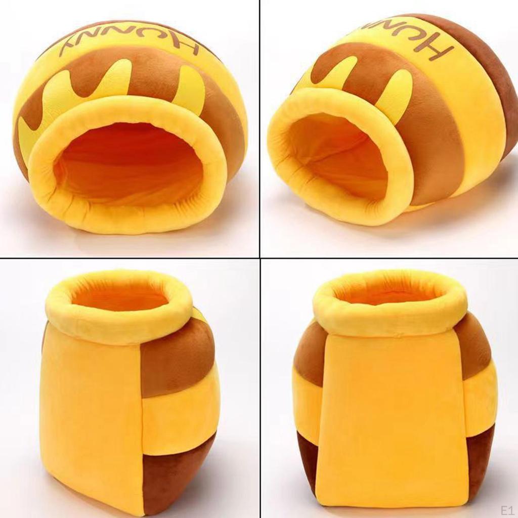 Cat Bed Honey Pot Shape Comfortable Nest Nonslip Bottom Non Slip Cartoon Kennel Pet