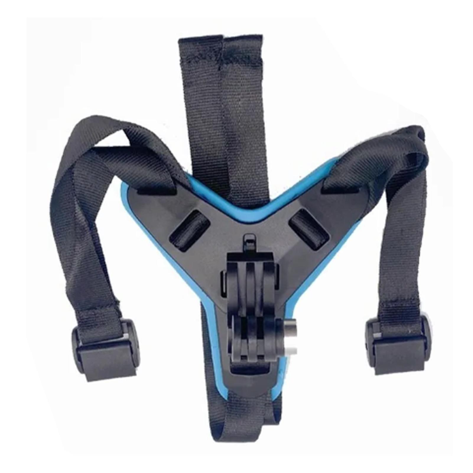 

Ремень для мотоциклетного шлема, синий, амортизирующий, высокопрочный, ремешок для мотоциклетного шлема