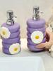 410ml creative daisy lotion separately bottled household toilet bathroom press type shower gel hand sanitizer bottle ceramic