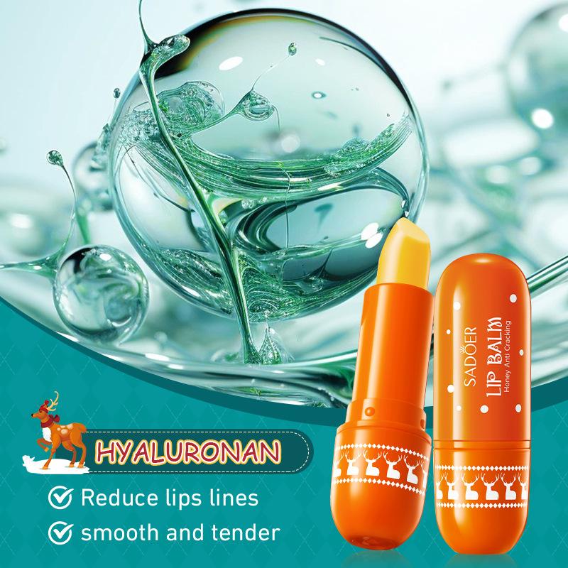 SADOER Natale Balsamo Labbra Miele Ciliegia Avocado Illuminante Idratante Anti Screpolature Riparatore Rossetto