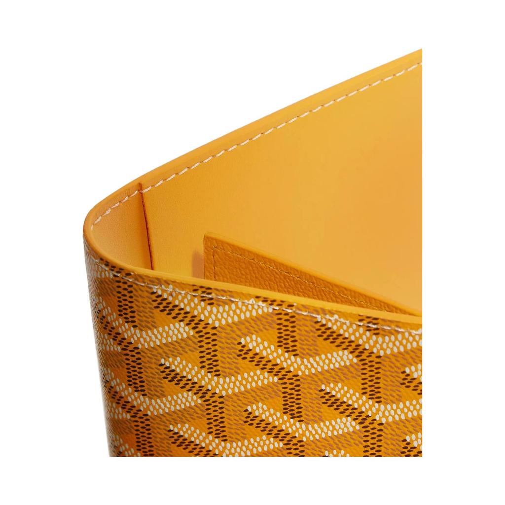 Goyard Grenelle Y Monogram Print Flap Wallet Passport Holder Small Unisex Wallets Yellow GRENELPMLTY-08CL08X