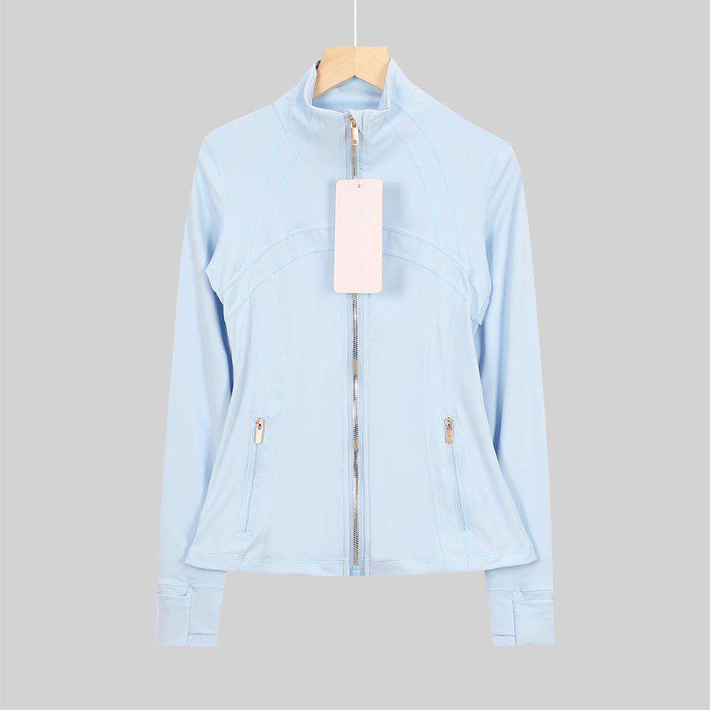 Available: Original Gold Quick-Dry Slimming Fitness Jacket with Stand-Up Collar and Long Sleeves for Running & Yoga.