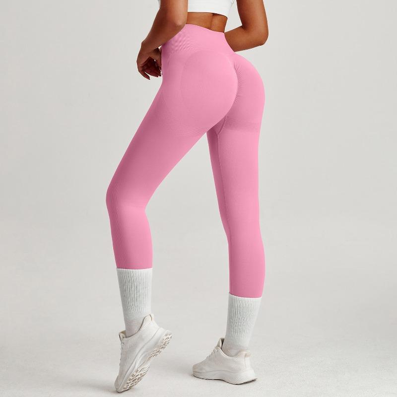 Naked Side Pocket Seamless Yoga Pants Peach Buttocks Women Wear High Waist Hip Lift Trousers Tight Sports Fitness Pants