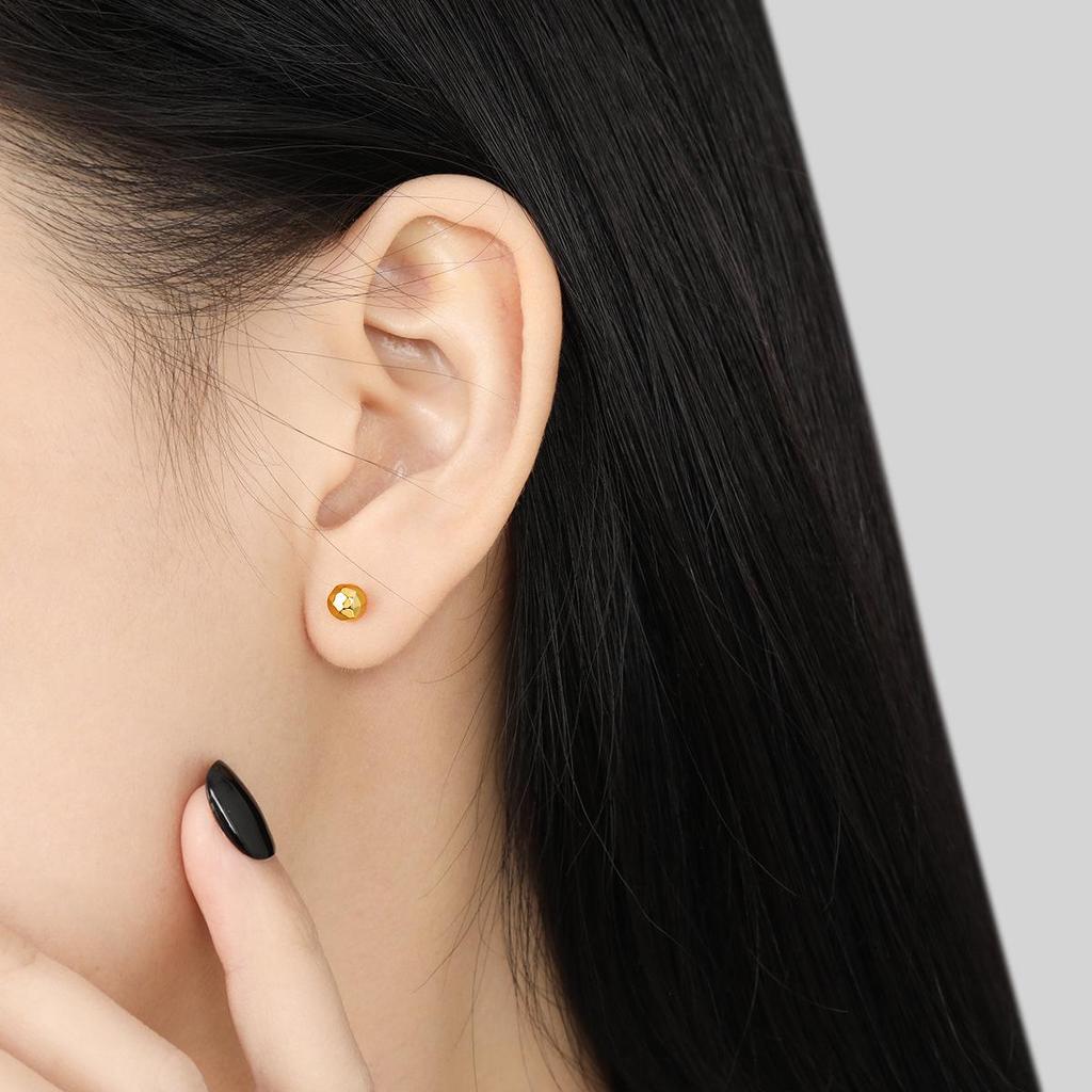 Faceted Diamond Twist Screw Cartilage Stud Earrings, Sleep-Friendly Titanium Steel for Women