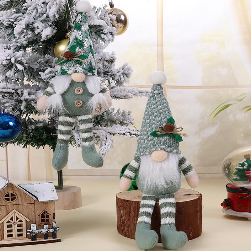 Christmas Decorations Dwarf Figurines Long-Legged Rudolph Christmas Gift Ornaments
