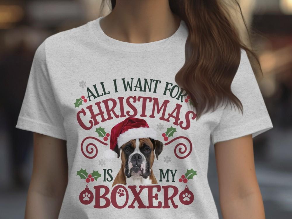 

Xmas T Shirt Christmas TShirt Boxer Dog Xmas Tee Holiday Shirt Festive Top 3XL