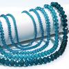 3/4/6/8/10mm Peacock Blue Faceted Crystal Beads Glass Loose Spacer Beads For Jewelry Making DIY Bracelet Necklace Accessories
