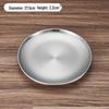 Korean Style Double-Layer Non-Magnetic Stainless Steel Insulated Golden Round Dinner Plate Tray