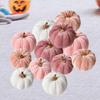 12 Pieces Foam Pumpkins Art Crafts Fall Harvest Lifelike Artificial Decorative for