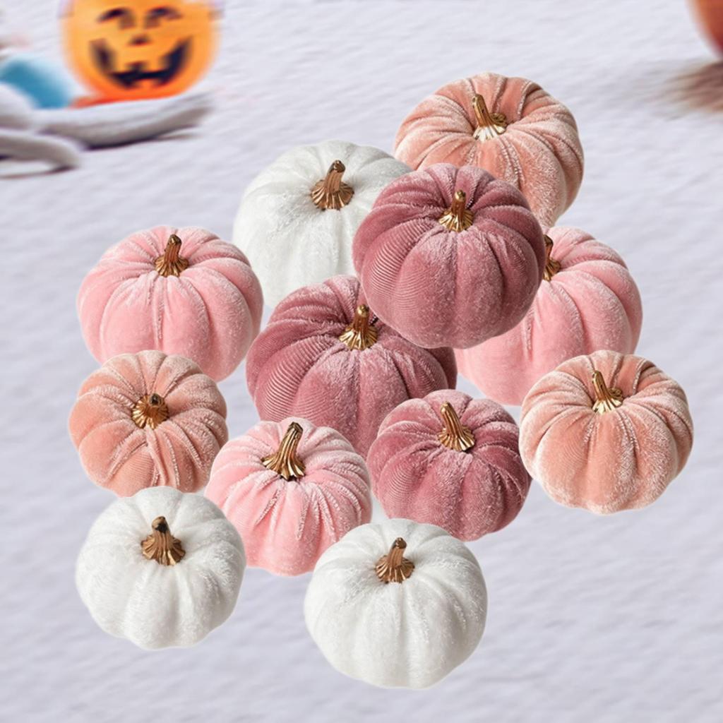 12 Pieces Foam Pumpkins Art Crafts Fall Harvest Lifelike Artificial Decorative for