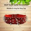 Anti-bite PU Leather Pet Necklace Widen Rivets Pet Collar Dog Neck Collar  Outdoor Dog Walking