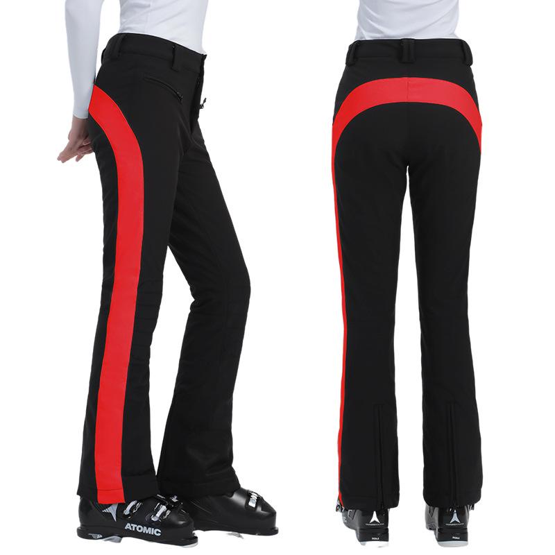 Kadın Çift Tahta Su Geçirmez Kayak Pantolonu - Kış Sıcak, Rüzgar Geçirmez ve Açık Hava Kar Sporları için Esnek