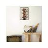 Metal Wall Art Apple Decor Country Home Kitchen Storage Basket Rustic Checkered Design