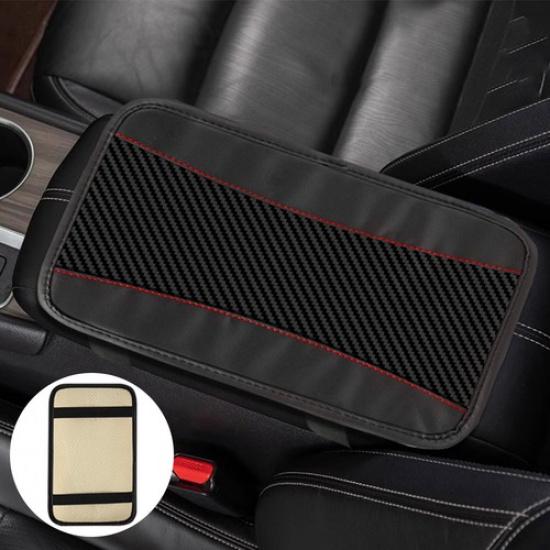 1Pc Leather Car Armrest Pad Cover Center Console Cushion Interior Accessories