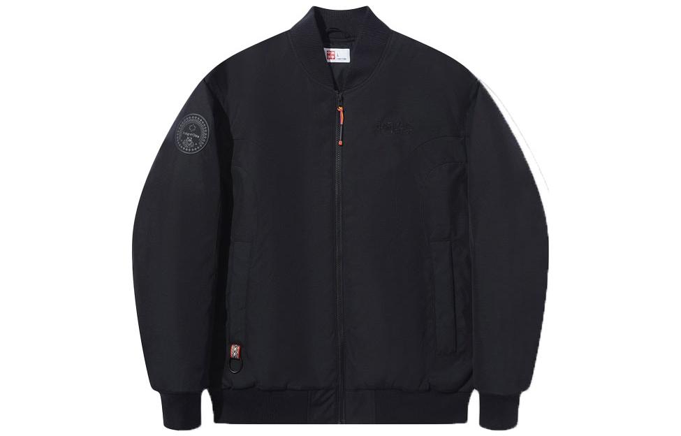 Li Ning Jackets Men s Black Baseball Collar Moderate Workwear AJMT067-1 3XL