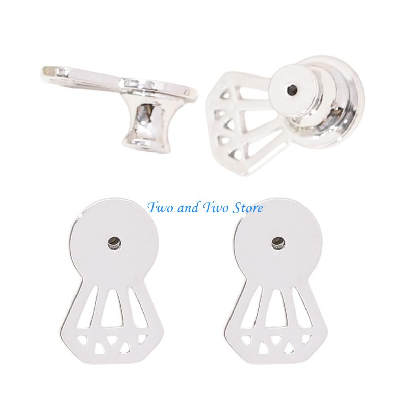 HX6F Ear Jewelry Plugs Diamonds Locking Earring Backs Suitable for Studs Earring белый