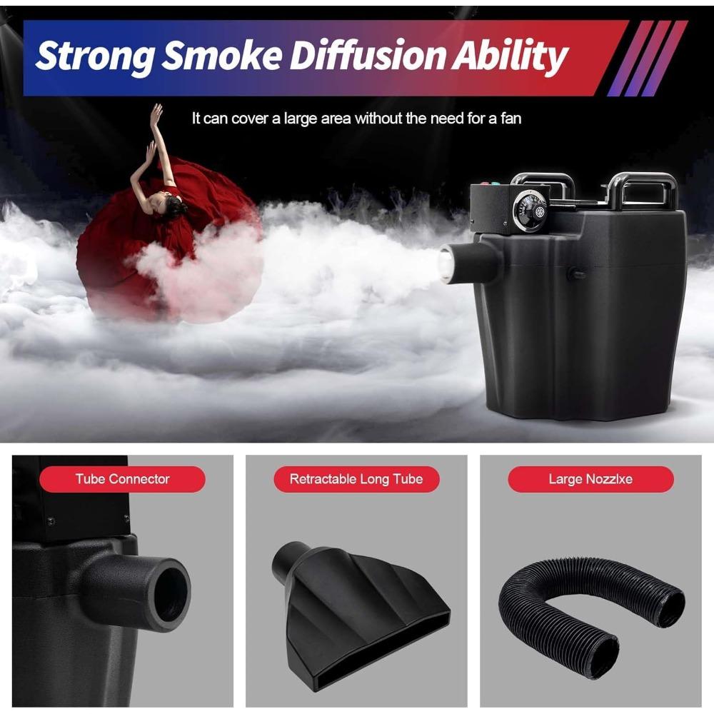 3500W Dry Ice Machine, 110V Low-Altitude Fog Machine, Stage DJ Dry Ice Effect Machine, with Leakage and Dry Burn Protection